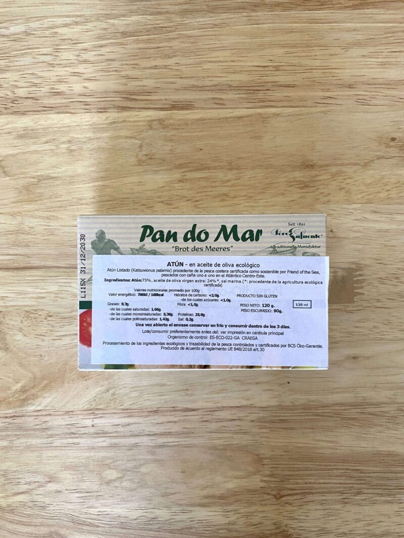 Atún listado en aceite de oliva ecológico