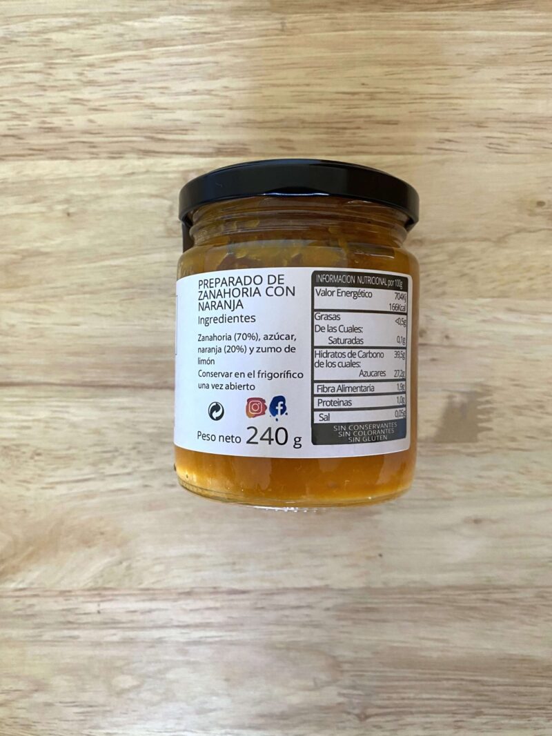 Mermelada extra de zanahoria con naranja - Imagen 2