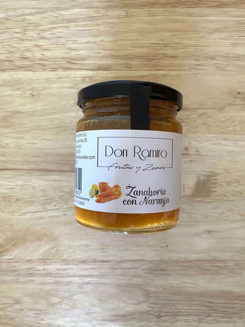Mermelada extra de zanahoria con naranja