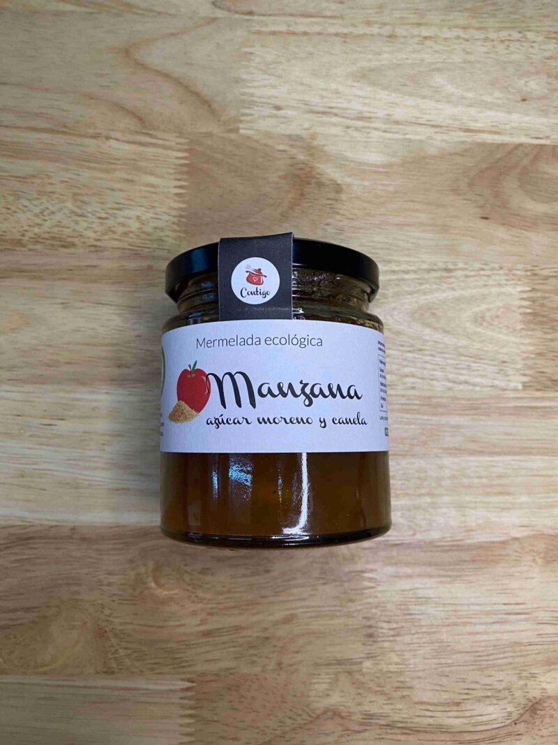 Mermelada ecológica de Manzana y azucar moreno.