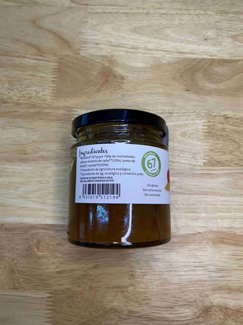 Mermelada ecológica de Manzana y azucar moreno. - Imagen 2